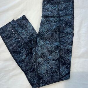 Blue Patterned Leggings